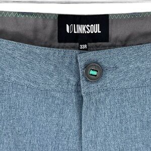 Linksoul men’s Chino Boardwalker Pant in Twilight blue green color size 33x27